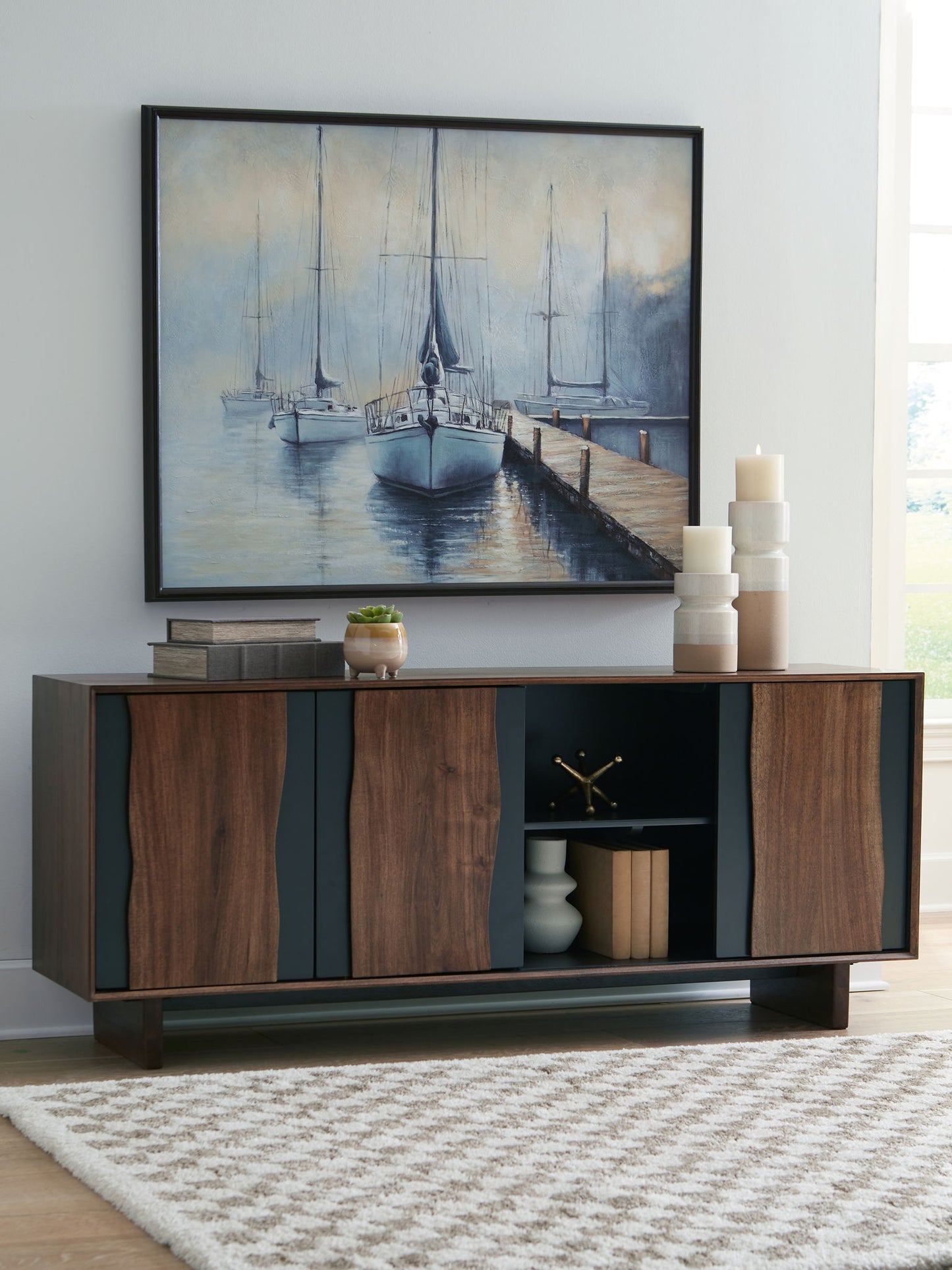 Welby - Accent Cabinet - Brown / Charcoal