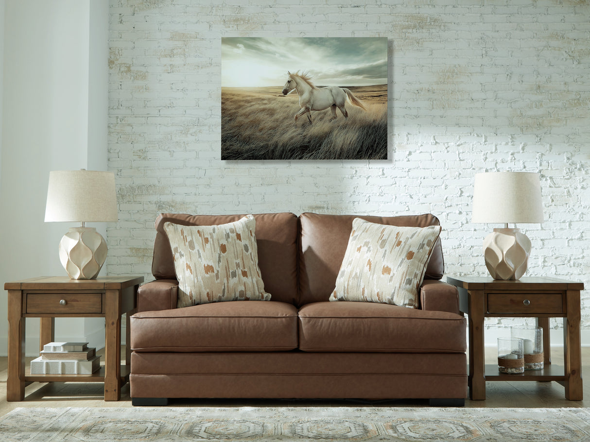 Furniture City Slidell - Ashley Furniture - VillaCourt Living Room - Loveseat / Caramel - 7490935