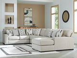 Furniture City Slidell - Ashley Furniture - Laurelgrove Sectional - RAF 5-Piece Sectional with Chaise / Pebble - 75105S12