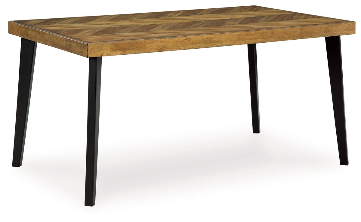 Blondon - Rectangular Drm Table Set (Set of 7) - Brown / Black