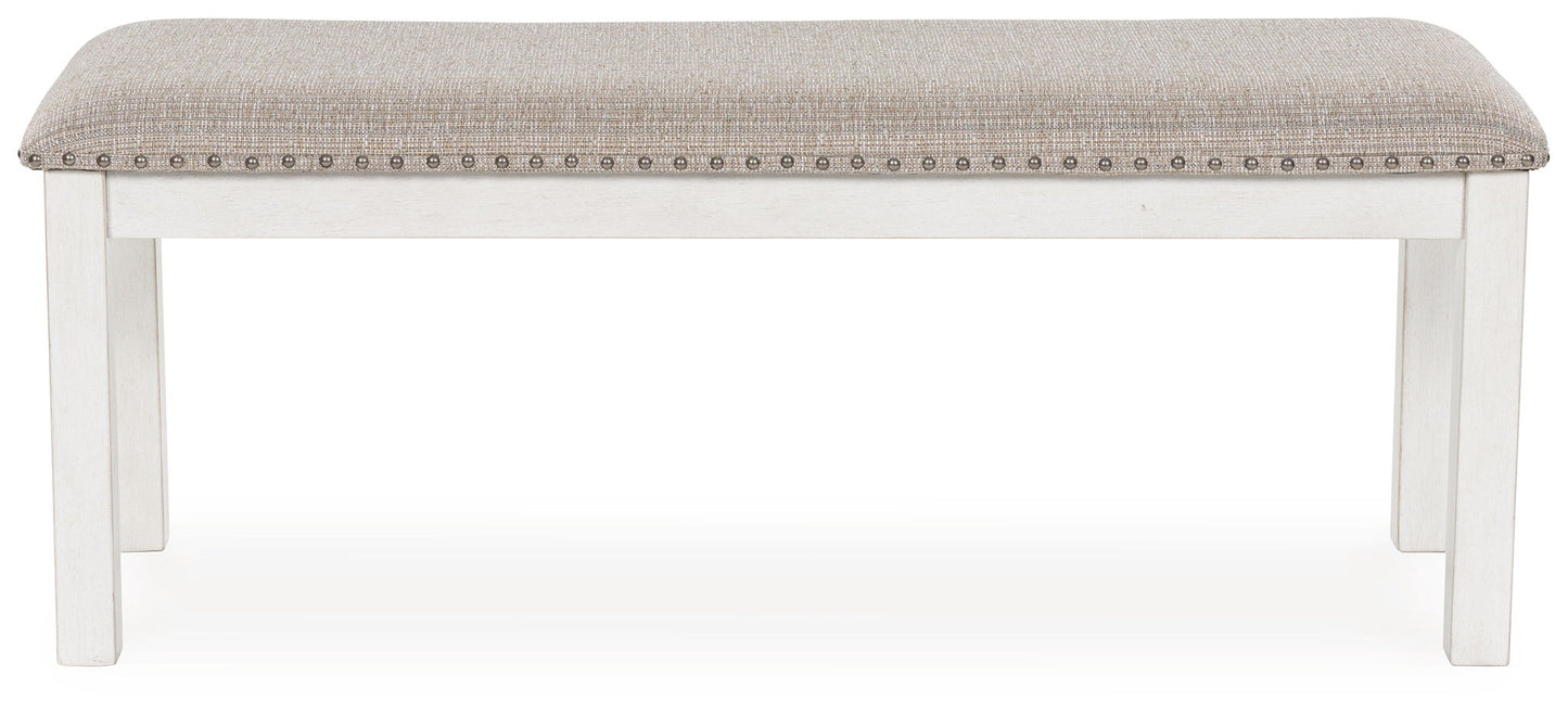 Robbinsdale - Large Upholstered Dining Room Bench - Antique White