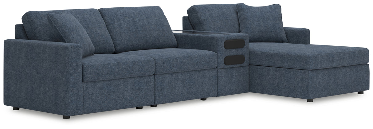 Furniture City Slidell - Ashley Furniture - Modmax Sectional - RAF 4-Piece Sectional with Chaise / Ink - 92121S37