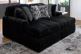 Furniture City Slidell - Ashley Furniture - Midnight-Madness Sectional - RAF Super Chaise / Onyx - 98103S8