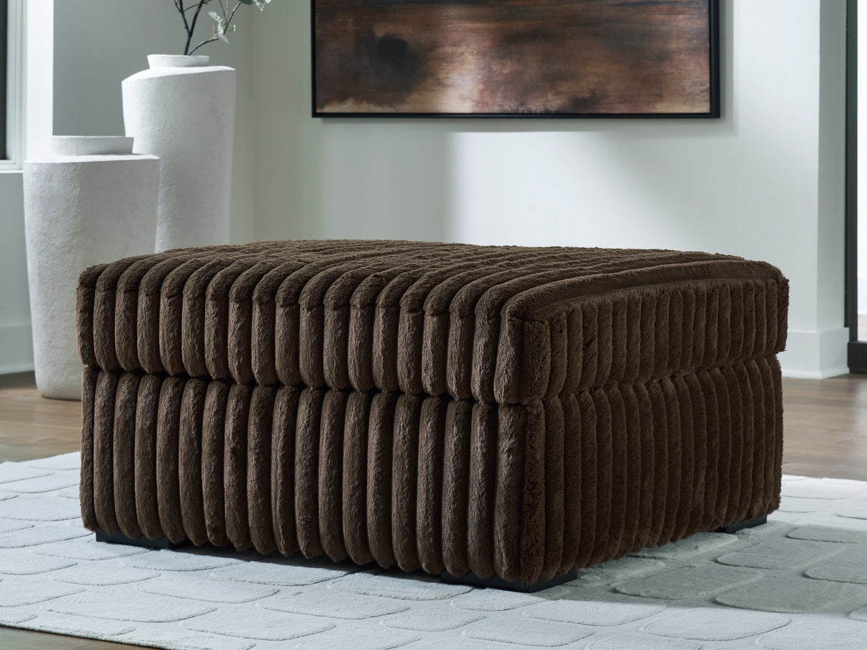 Furniture City Slidell - Ashley Furniture - Midnight-Madness Living Room - Oversized Accent Ottoman / Chocolate - 9810408