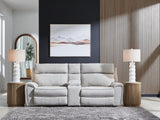 Furniture City Slidell - Ashley Furniture - Social Pointe Sectional - 3-Piece Power Reclining Sectional / Pearl/Ash - PC98802S3