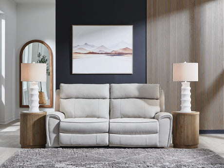 Furniture City Slidell - Ashley Furniture - Social Pointe Sectional - 5-Piece Power Reclining Sectional / Pearl/Ash - PC98802S8