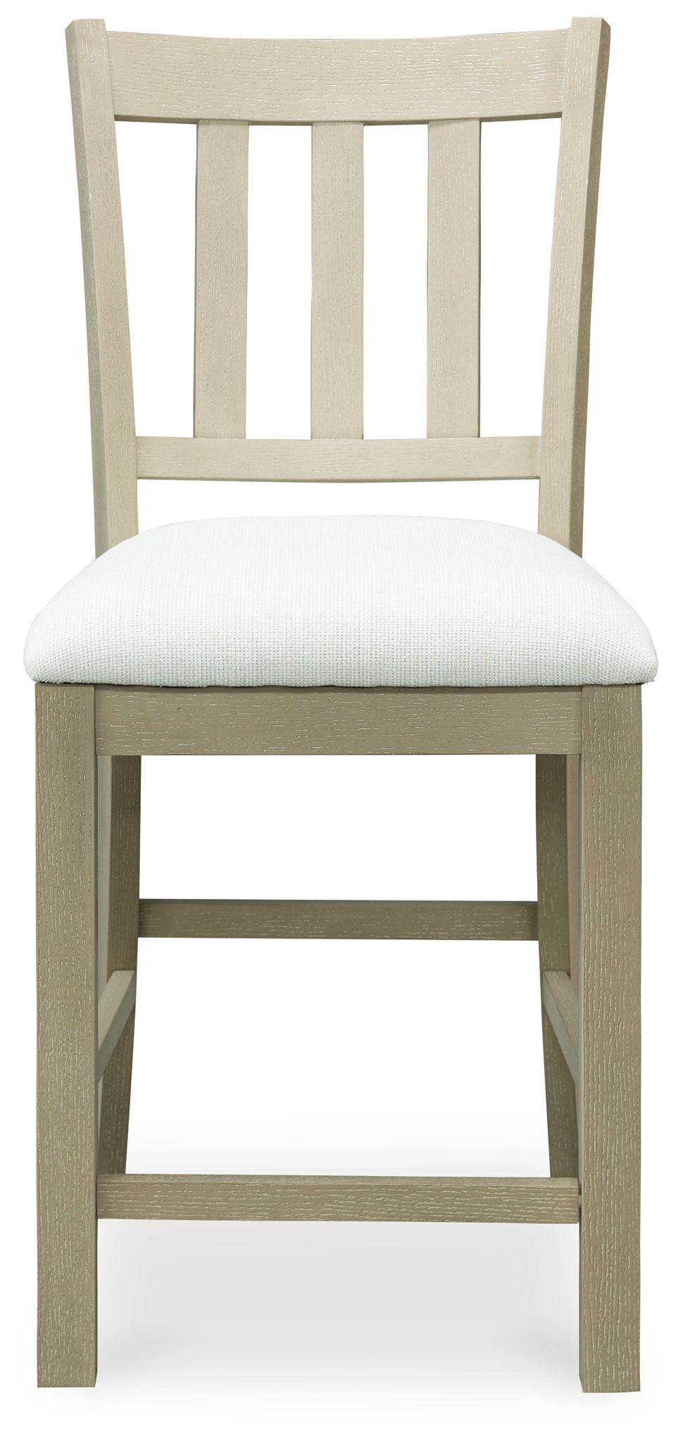Calmoro - Upholstered Barstool (Set of 2) - Off White / Gray