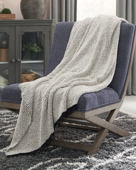 Furniture City Slidell - Ashley Furniture - Leonita Throw - Throw / Black/White - A1000769T