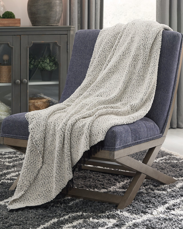 Furniture City Slidell - Ashley Furniture - Leonita Throw - Throw / Black/White - A1000769T