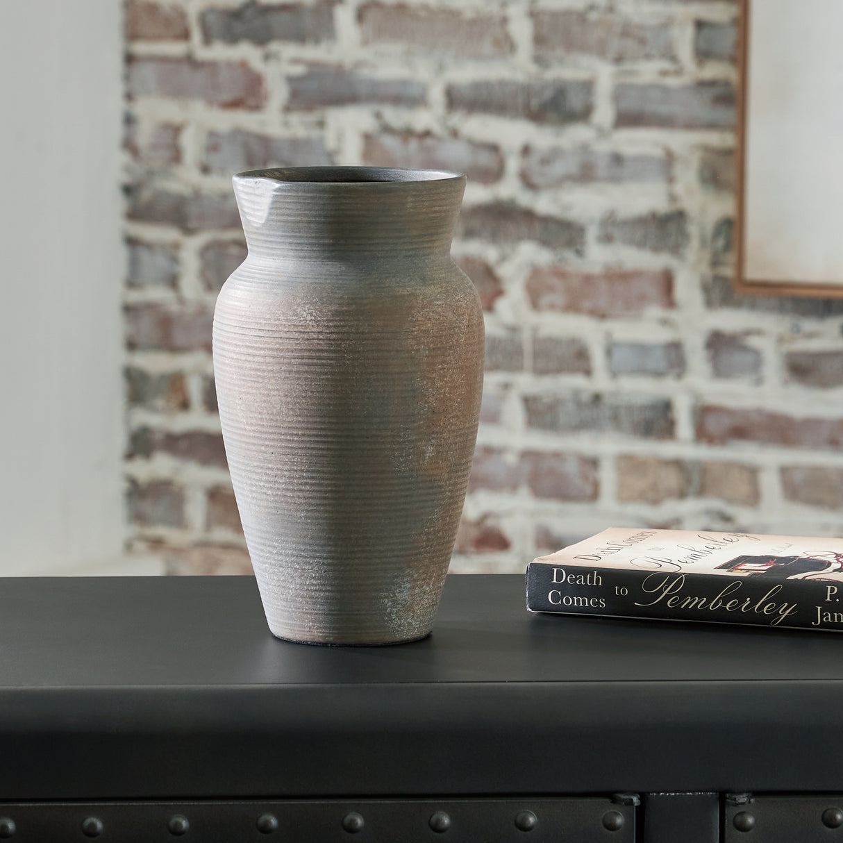 Furniture City Slidell - Ashley Furniture - Brickmen Vase - Vase / Antique Gray - A2000657