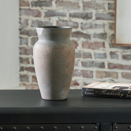 Furniture City Slidell - Ashley Furniture - Brickmen Vase - Vase / Antique Gray - A2000657