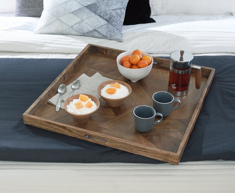 Furniture City Slidell - Ashley Furniture - Heddford Tray - Tray / Brown - A2000722