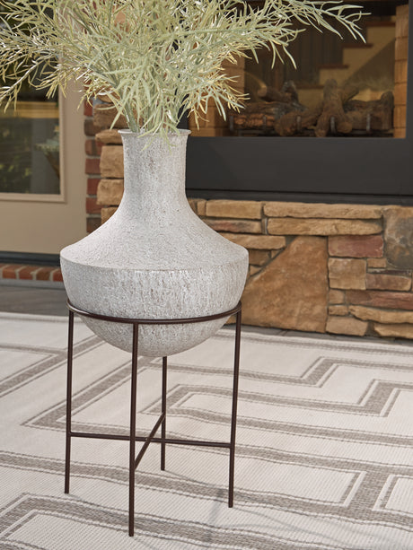 Furniture City Slidell - Ashley Furniture - Estonbank Vase - Vase Set / Distressed Cream - A2000747A1