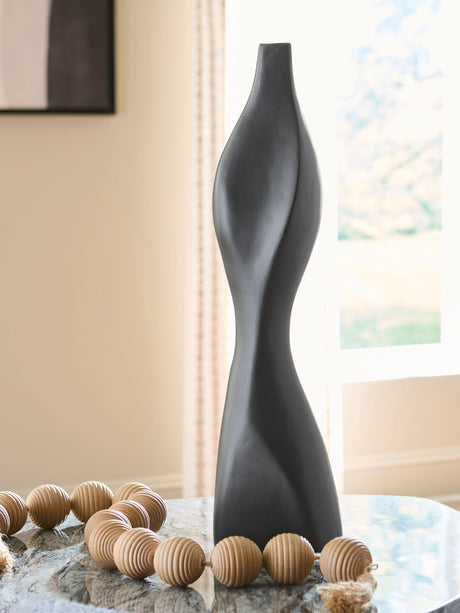 Furniture City Slidell - Ashley Furniture - Judsen Vase - Vase / Black - A2000836
