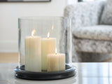 Furniture City Slidell - Ashley Furniture - Saskia Candle Holder - Candle Holder / Clear/Black - A2000846