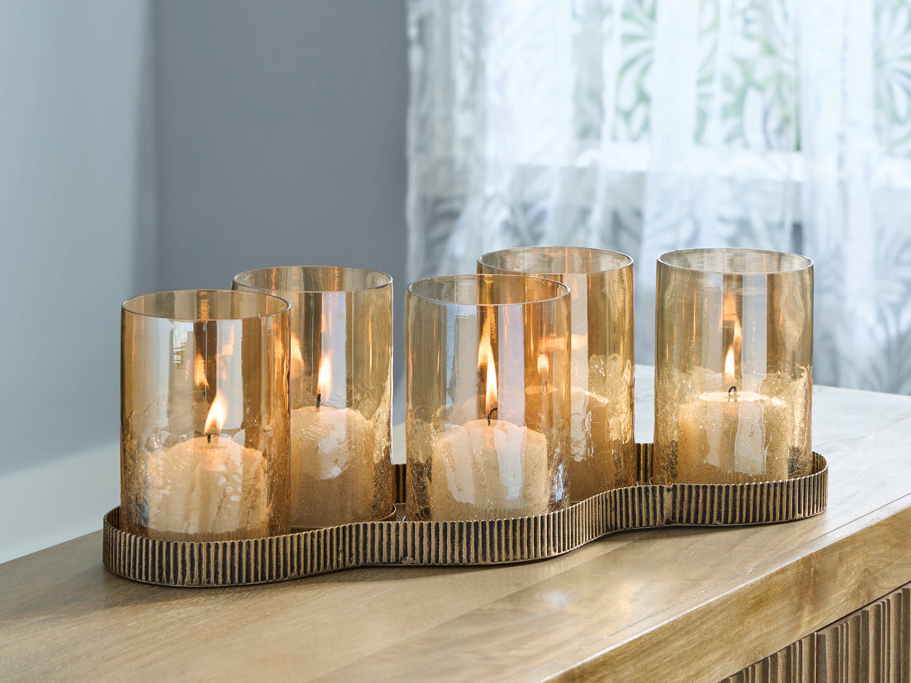 Furniture City Slidell - Ashley Furniture - Evereton Candle Holder - Candle Holder / Antique Gold Finish - A2000856