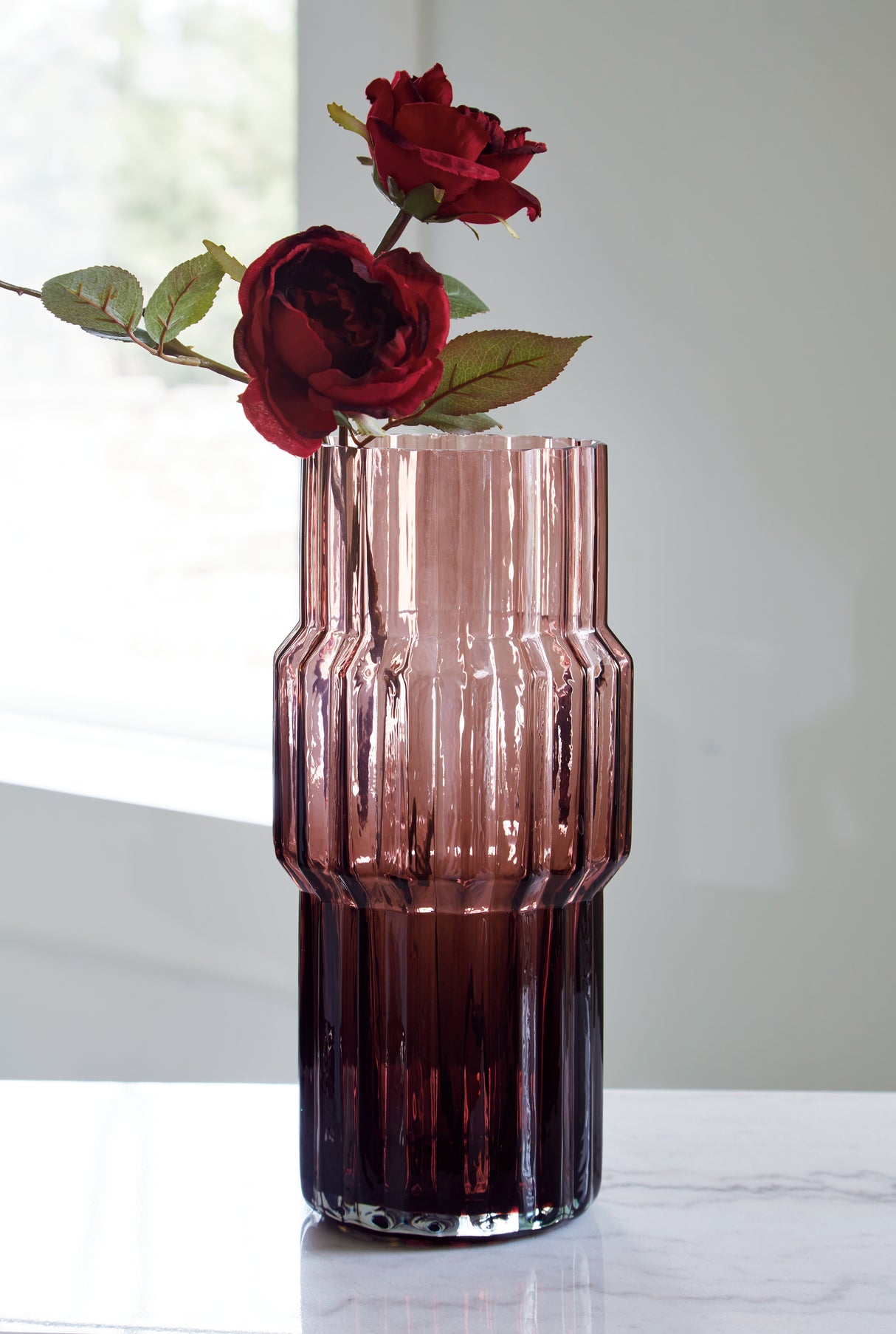 Furniture City Slidell - Ashley Furniture - Dorlow Vase - Vase (2/CS) / Mauve - A2900025