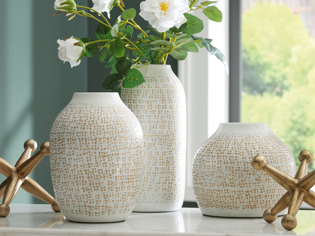 Furniture City Slidell - Ashley Furniture - Vinburn Accessory Set (Set of 5) - Accessory Set (5/CN) / White/Gold Finish - A2C00213