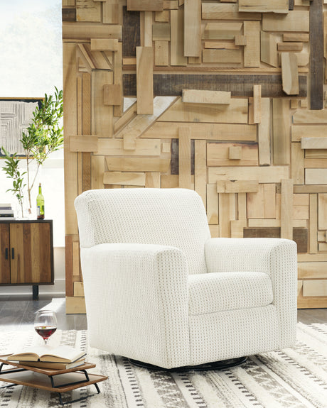 Furniture City Slidell - Ashley Furniture - Herstow Swivel Glider Accent Chair - Swivel Glider Accent Chair / Ivory - A3000365