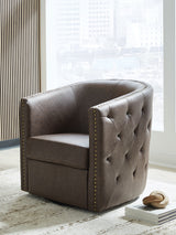 Furniture City Slidell - Ashley Furniture - Brentlow Swivel Accent Chair - Swivel Accent Chair / Granite - A3000741