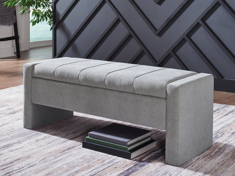 Furniture City Slidell - Ashley Furniture - Akselman Storage Bench - Storage Bench / Gray / 50"W x 19"D x 19"H - A3000744