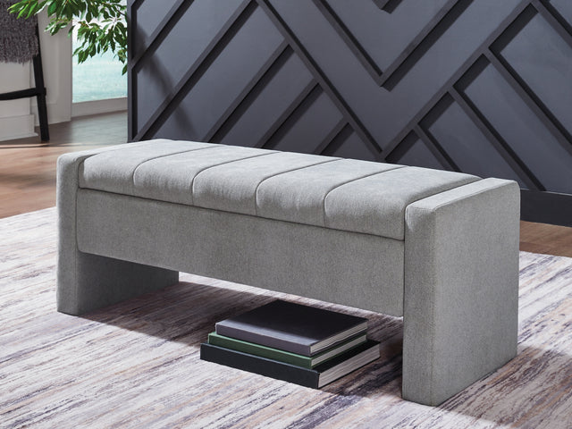 Furniture City Slidell - Ashley Furniture - Akselman Storage Bench - Storage Bench / Gray / 50"W x 19"D x 19"H - A3000744