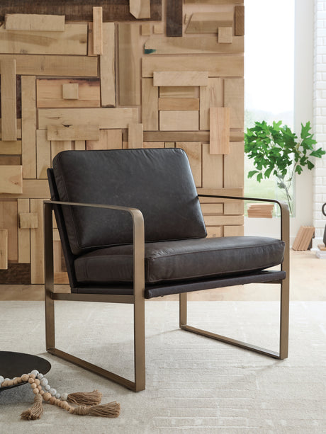 Furniture City Slidell - Ashley Furniture - Bradett Accent Chair - Accent Chair / Dark Brown/Gold Finish - A3000763