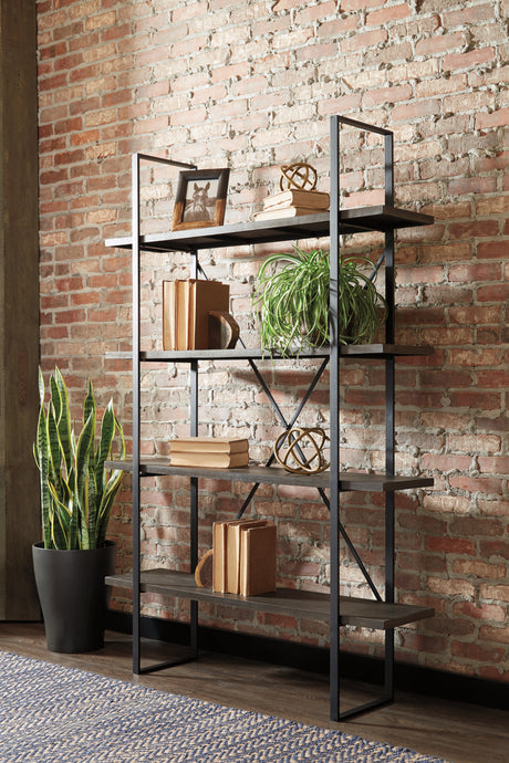 Furniture City Slidell - Ashley Furniture - Gilesgrove Bookcase - Bookcase / Black/Gray - A4000017