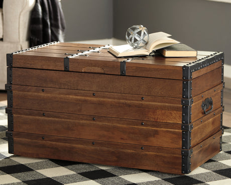 Furniture City Slidell - Ashley Furniture - Kettleby Storage Trunk - Storage Trunk / Brown - A4000096