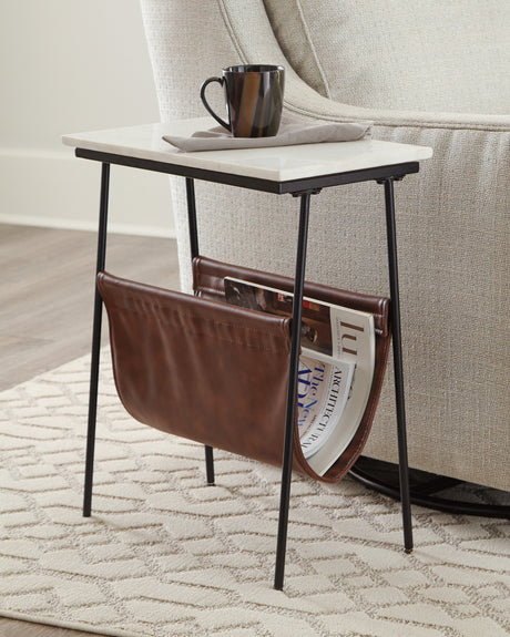 Furniture City Slidell - Ashley Furniture - Etanbury Accent Table - Accent Table / Brown/Black/White - A4000254