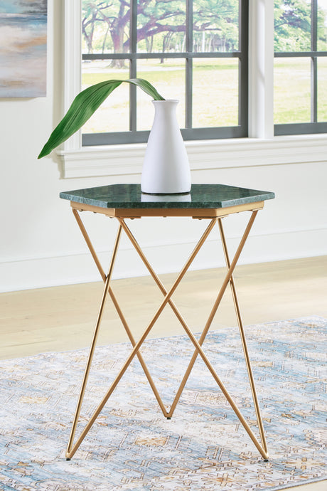 Furniture City Slidell - Ashley Furniture - Engelton Accent Table - Accent Table / Green/Gold - A4000526