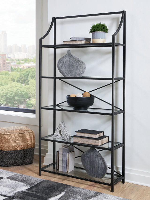Furniture City Slidell - Ashley Furniture - Dakerwell Bookcase - Bookcase / Antique Black - A4000557