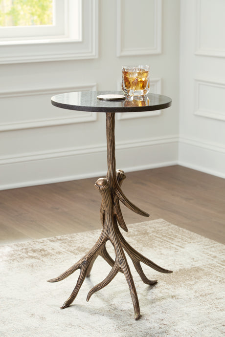 Furniture City Slidell - Ashley Furniture - Lemkins Accent Table - Accent Table / Black/Antique Gold Finish - A4000606