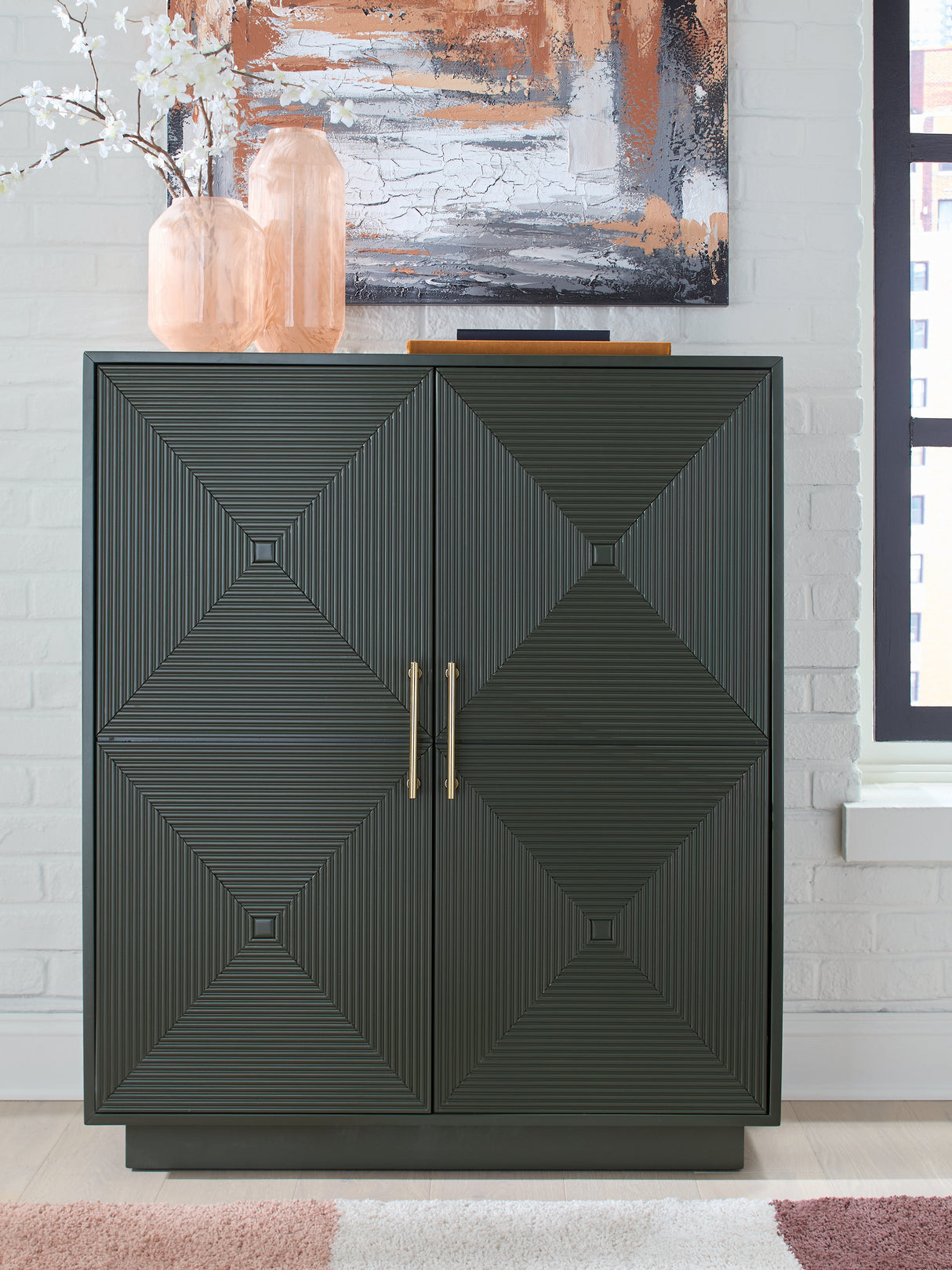 Furniture City Slidell - Ashley Furniture - Geirwood Accent Cabinet - Accent Cabinet / Dark Green - A4000676