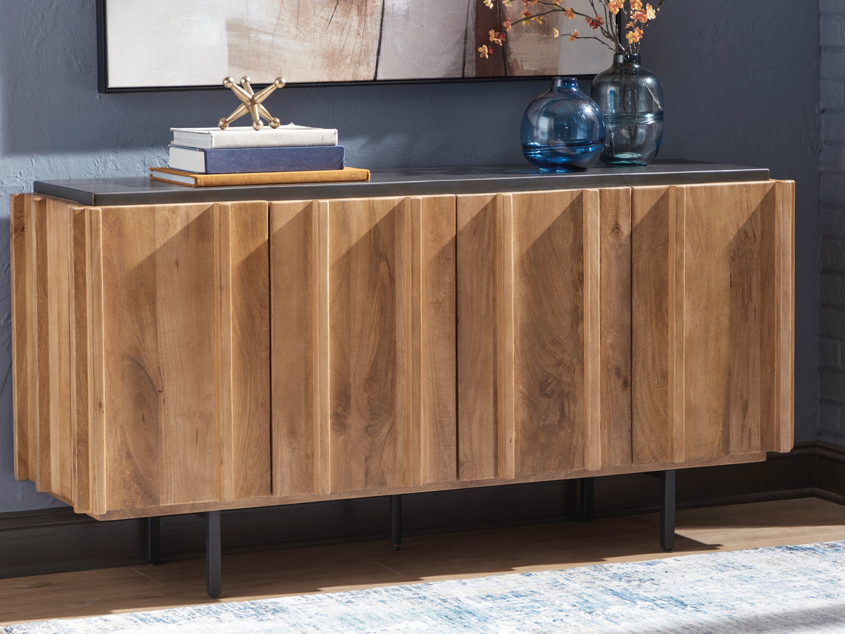 Furniture City Slidell - Ashley Furniture - Quintavious Accent Cabinet - Accent Cabinet / Brown/Charcoal - A4000685