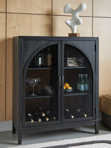 Furniture City Slidell - Ashley Furniture - Armenleigh Accent Cabinet - Bar Cabinet / Black/Brown - A4000702