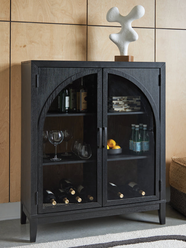 Furniture City Slidell - Ashley Furniture - Armenleigh Accent Cabinet - Bar Cabinet / Black/Brown - A4000702