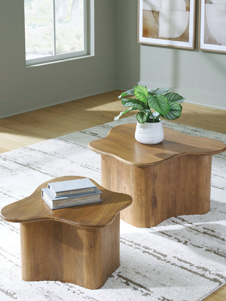 Furniture City Slidell - Ashley Furniture - Abeford Accent Coffee Table (Set of 2) - Accent Cocktail TBL Set (Set of 2) / Brown - A4000711