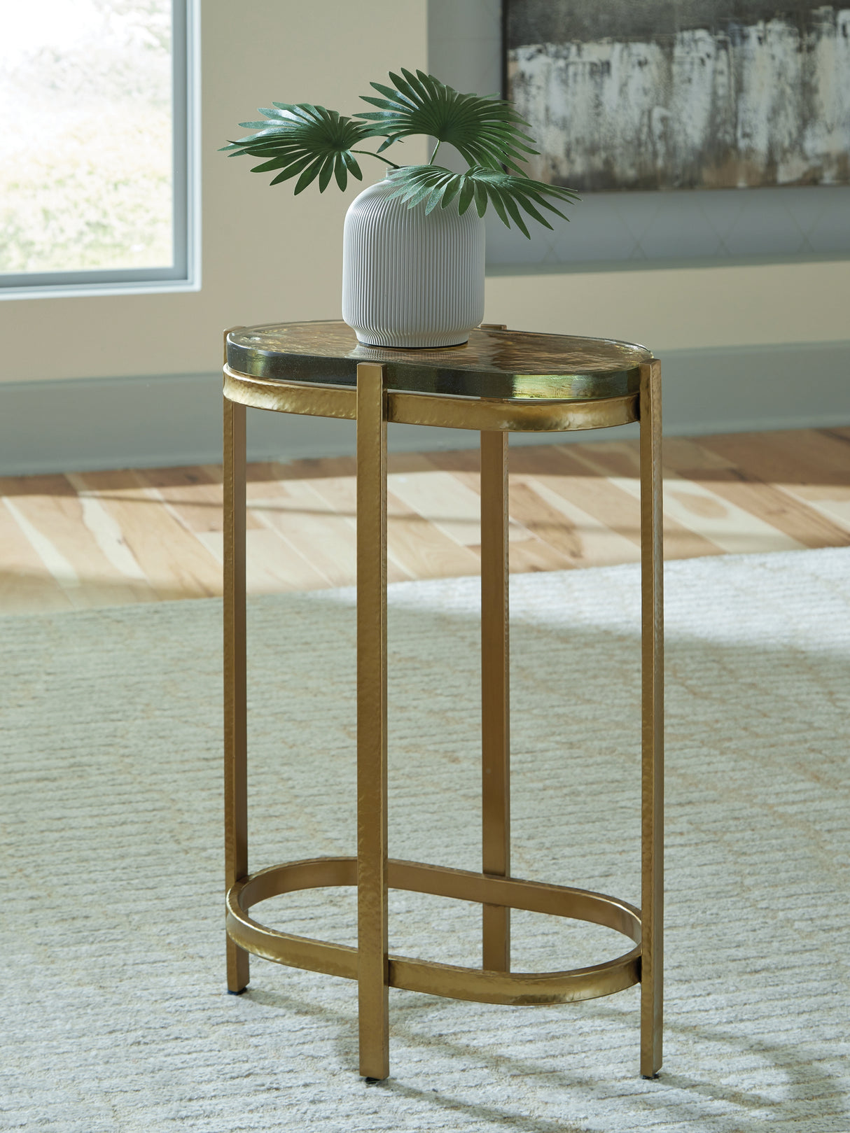 Furniture City Slidell - Ashley Furniture - Porterville Accent Table - Accent Table / Gold Finish - A4000716