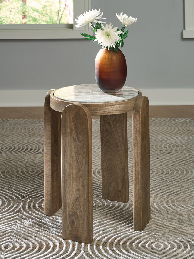 Furniture City Slidell - Ashley Furniture - Gavrilley Accent Table - Accent Table / Gray/White/Brown - A4000722