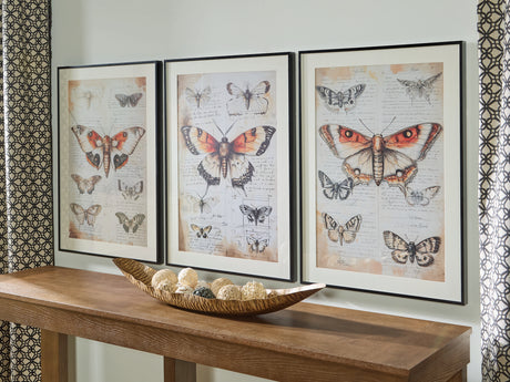 Furniture City Slidell - Ashley Furniture - Jossletts Wall Decor - Wall Art Set (3/CN) / Orange/Black/Ivory - A8000490