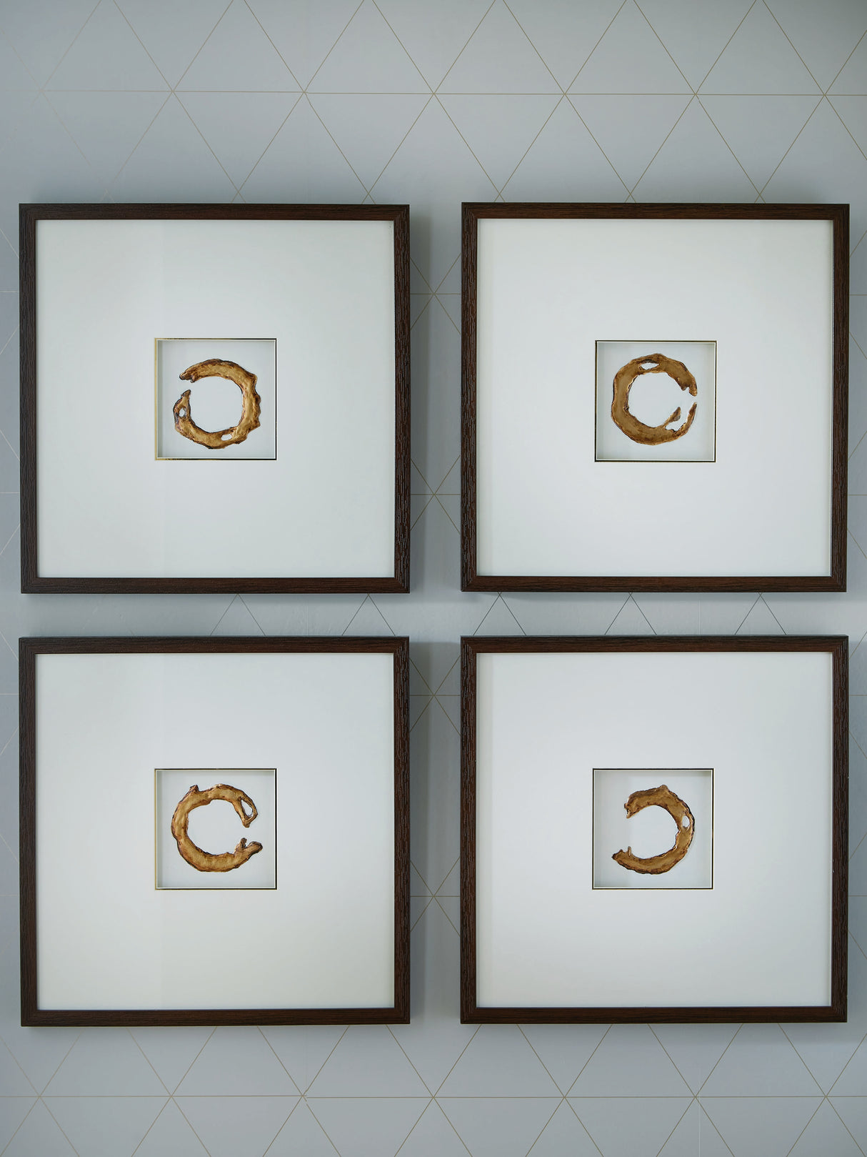 Furniture City Slidell - Ashley Furniture - Dallbourne Wall Decor - Wall Art Set (4/CN) / White/Gold Finish - A8000491