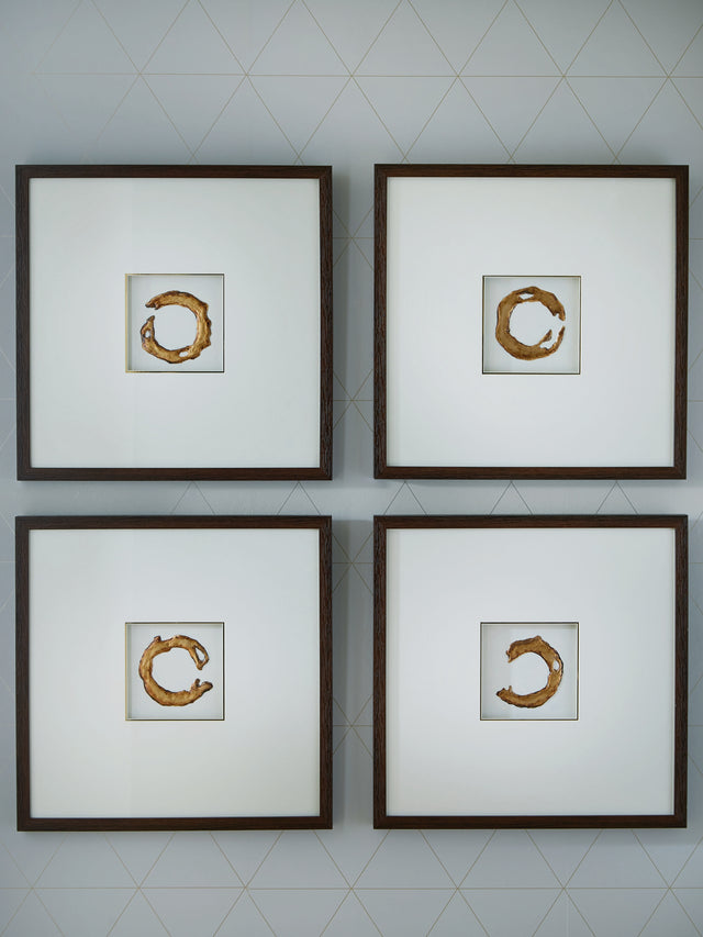 Furniture City Slidell - Ashley Furniture - Dallbourne Wall Decor - Wall Art Set (4/CN) / White/Gold Finish - A8000491