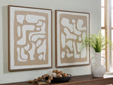 Furniture City Slidell - Ashley Furniture - Waldett Wall Decor - Wall Art Set (Set of 2) / Beige/White - A8000503