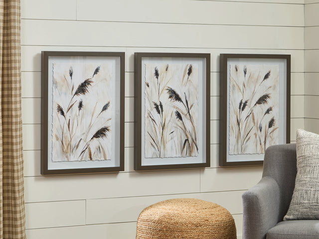 Furniture City Slidell - Ashley Furniture - Honslow Wall Decor - Wall Art Set (3/CN) / Brown/Black/White - A8000506