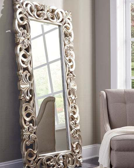 Furniture City Slidell - Ashley Furniture - Lucia Mirror - Floor Mirror / Antique Silver Finish - A8010123