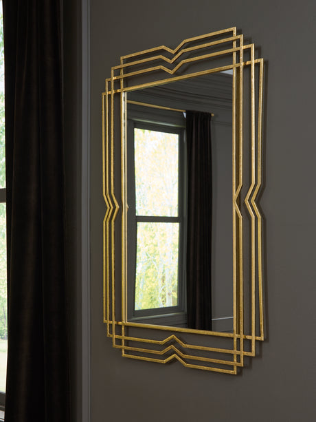 Furniture City Slidell - Ashley Furniture - Claybrook Mirror - Accent Mirror / Gold Finish - A8010349