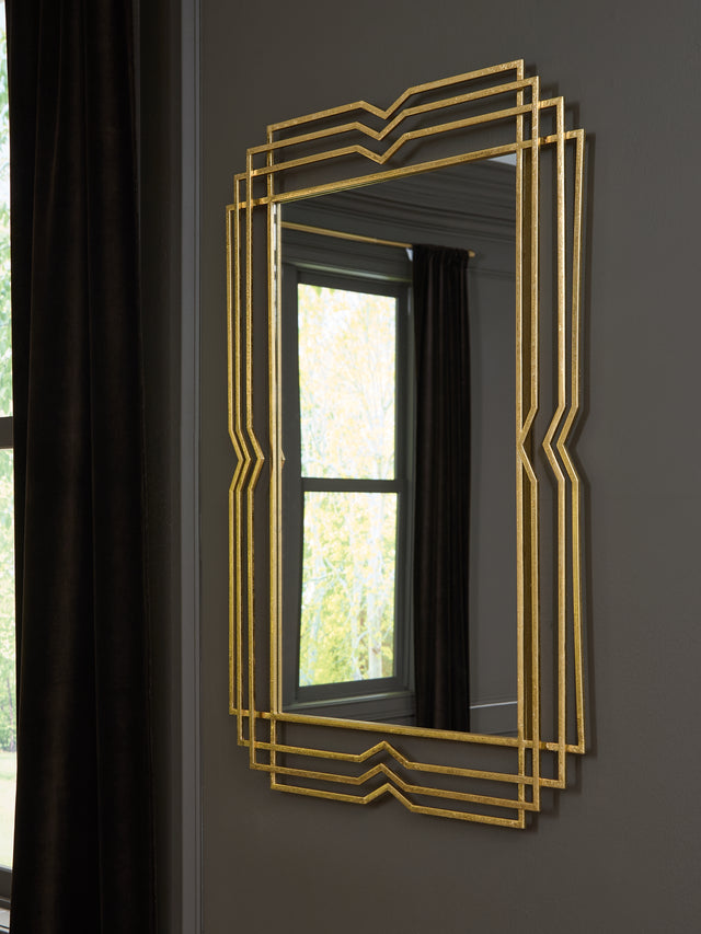 Furniture City Slidell - Ashley Furniture - Claybrook Mirror - Accent Mirror / Gold Finish - A8010349