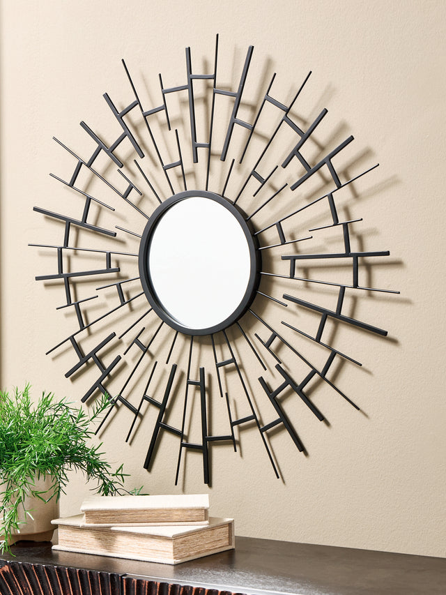 Furniture City Slidell - Ashley Furniture - Garrenworth Mirror - Accent Mirror / Black - A8010391
