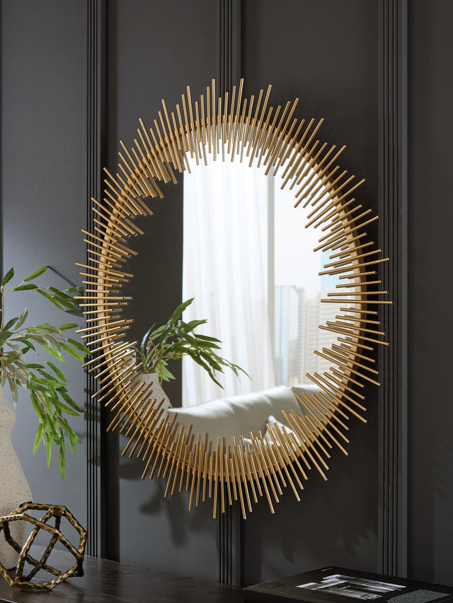Furniture City Slidell - Ashley Furniture - Wainport Mirror - Accent Mirror / Gold Finish - A8010405